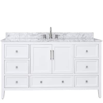 Avanity EVERETTE-VS61-WT-C Everette 60" Free Standing Single Basin