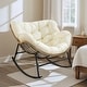 preview thumbnail 18 of 32, Indoor Deep-seating Rocking Papasan Chair, Rocking Chair Outdoor, 450 lbs Outdoor Rocking Chair, Oversized Rocker Chair