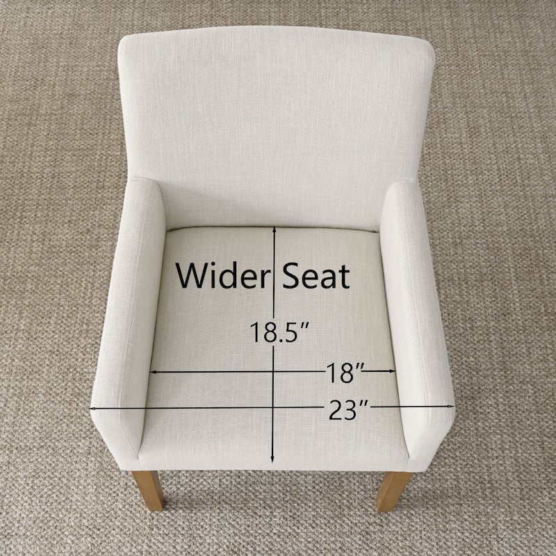 Linen Upholstered Armchair(Set of 2)