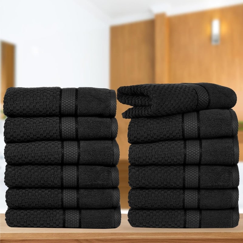 Hand Towels Popcorn Textured-Quick Drying 18 X 28 Inch by Ample Decor