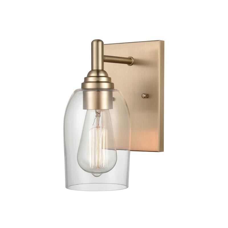 Millennium Lighting Arlett 1 Light Wall Sconce in Modern Gold with Clear Glass Shades - 15.375
