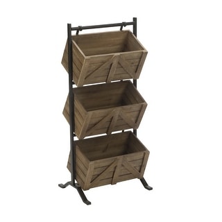 3 Tier Wooden Crate Stand