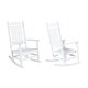 preview thumbnail 42 of 51, Laguna Traditional Weather-Resistant Rocking Chair (Set of 2) White