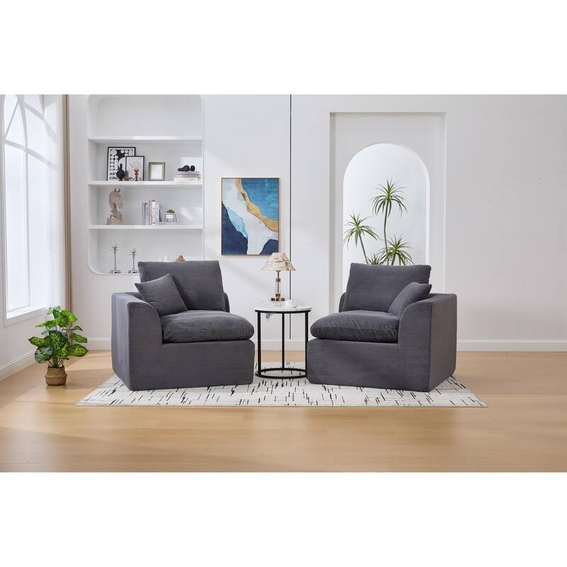 Sectional Sofa Loveseat with Armrests, Dark Gray Sofa Couch Sleeper Sofa Convertible Couch 2 Seat Sofa Couch