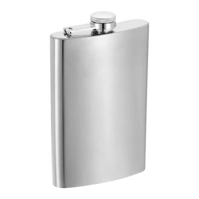 10oz 280ml Stainless Steel Hip Flask for Camping Hiking Outdoor Activity, Silver