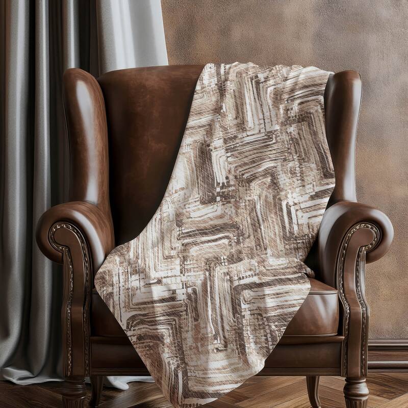 Premium Machine Washable Modern Chevron Sherpa Throw Blanket