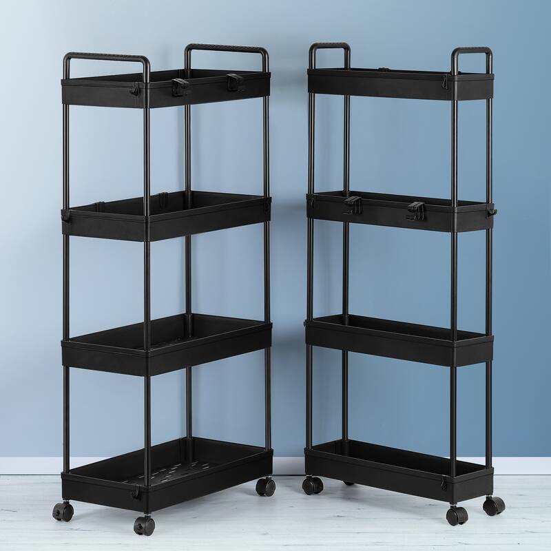2 Pack Slim Storage Cart with Wheels