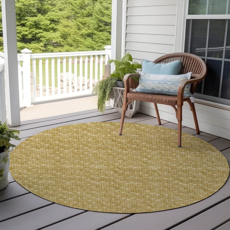 Machine Washable Indoor/ Outdoor Arrows Chantille Rug