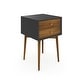 preview thumbnail 67 of 82, Nathan James Harper 2-Drawer Mid-Century Side Table