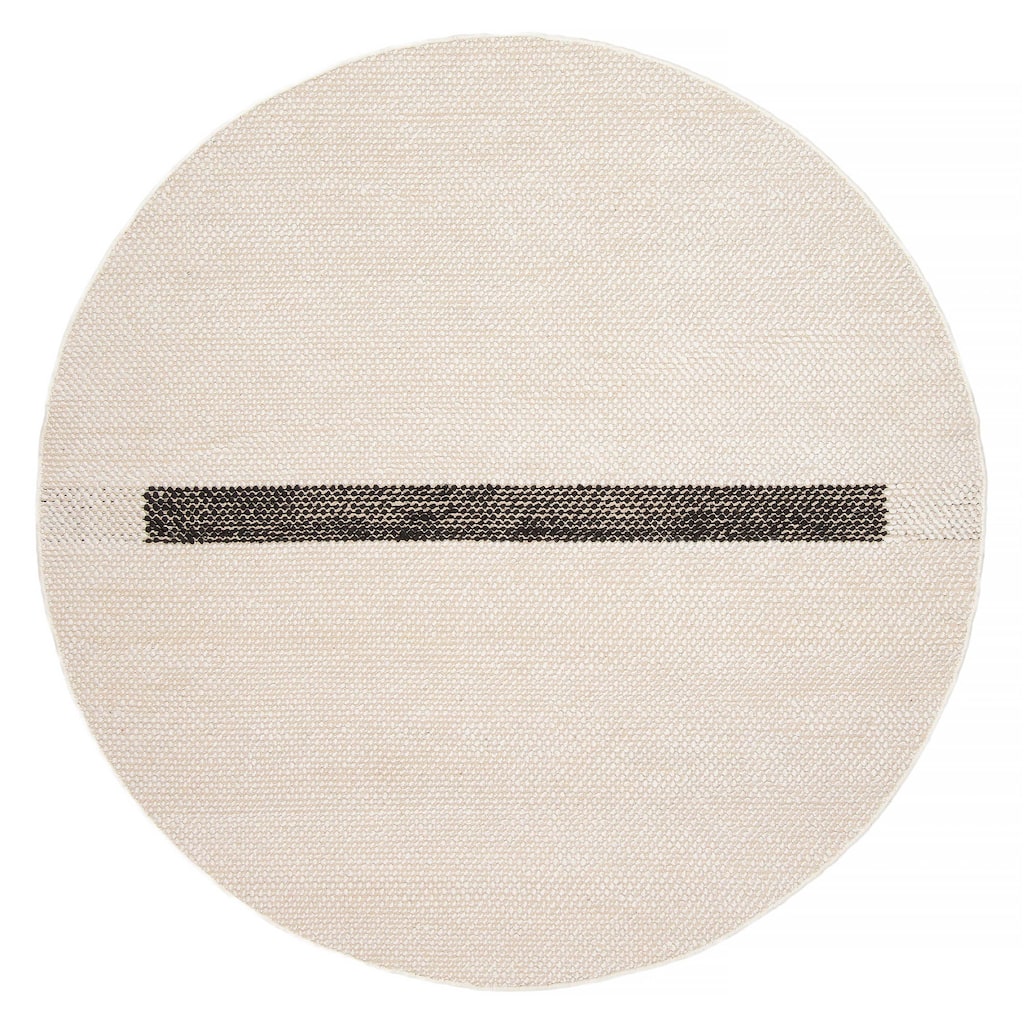 ECARPETGALLERY Braid weave Sienna Cream Wool Rug - 5'10 x 5'10