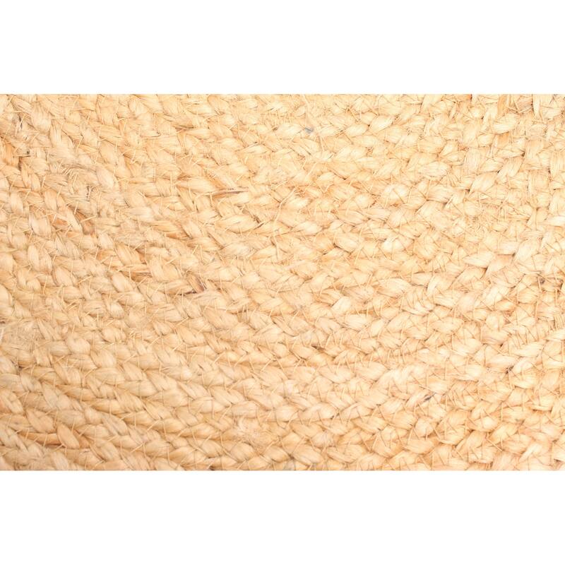 ECARPETGALLERY Braided Weave Palas Denizli Tan Jute Rug - 3'0 x 3'0