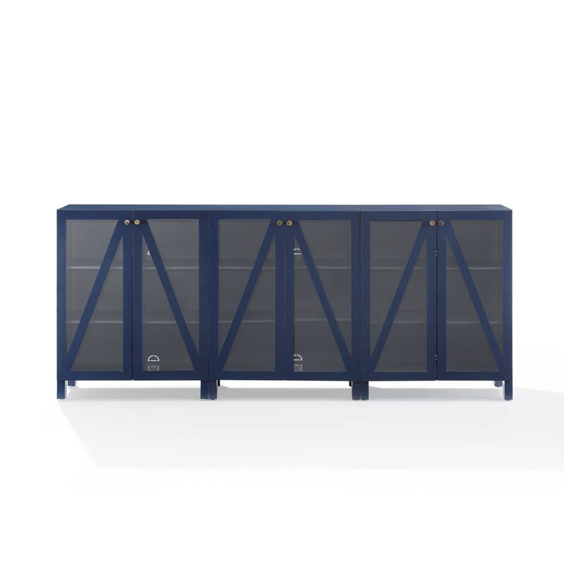 Crosley Cassai 3Pc Media Storage Cabinet Set