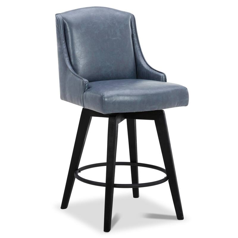 Spruce & Spring Jayden Upholstered Counter Height Swivel Barstool Set
