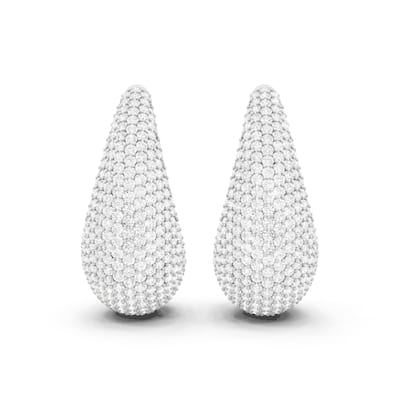 Auriya 14k Gold 10 1/10ctw Dome Fashion Lab Grown Diamond Earrings (F-G VS)