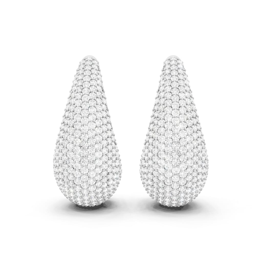 Auriya 14k Gold 10 1/10ctw Dome Fashion Lab Grown Diamond Earrings (F-G VS)