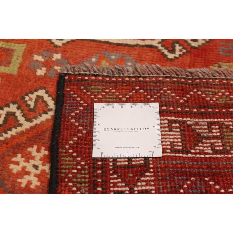 ECARPETGALLERY Hand-knotted Melis Red Wool Rug - 4'3 x 9'2