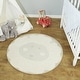 preview thumbnail 1 of 8, Mod-Tod Sheep Kids Animal Area Rug 3'11" Round - Ivory