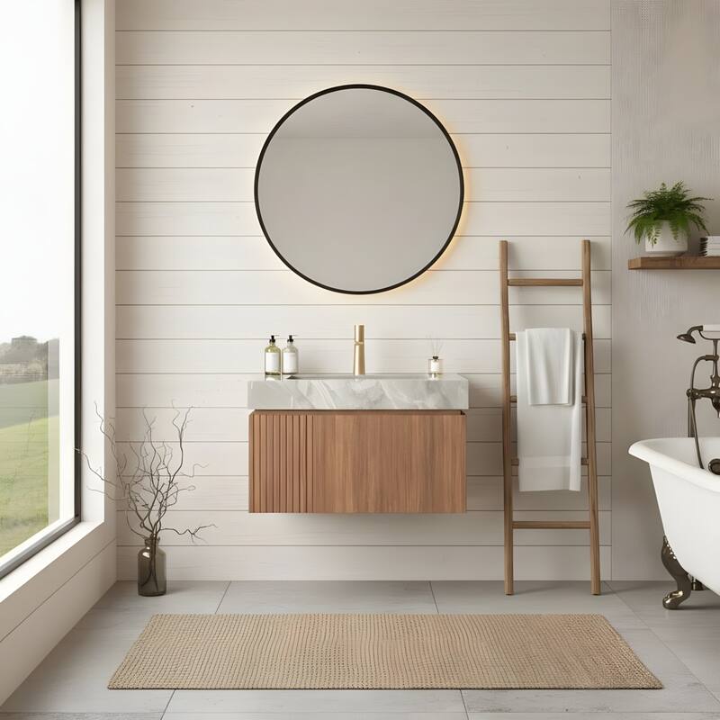 Floating Bathroom Vanity with 1 Pre-drilled Faucet Holes