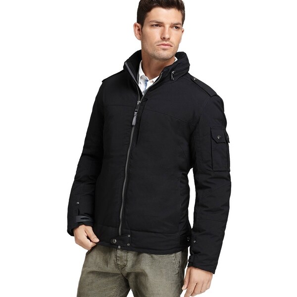 oxford down hooded bomber jacket