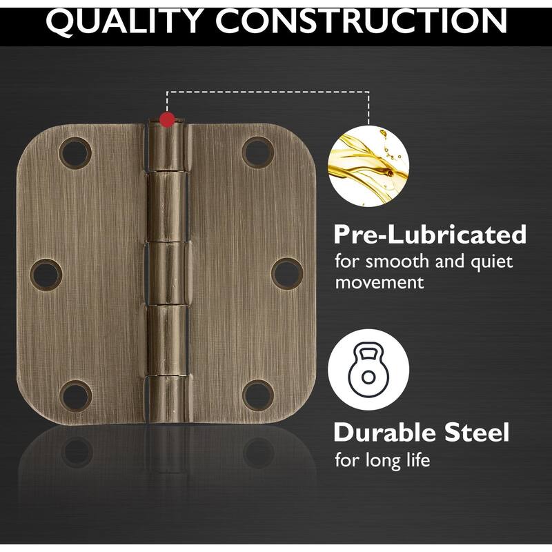 Design House 189753 3-1/2" x 3-1/2" Plain Bearing 5/8" Radius Corner