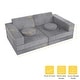 preview thumbnail 2 of 12, Kids Couch, 12PCS Toddler Couch with Blanket for Bedroom Playroom, Multifunctional Nugget Couch Kids Play Couch Sofa