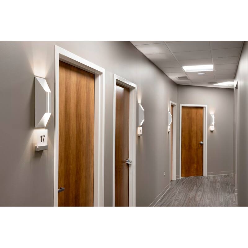 Summit 1-light ADA White and Silver LED Wall Sconce