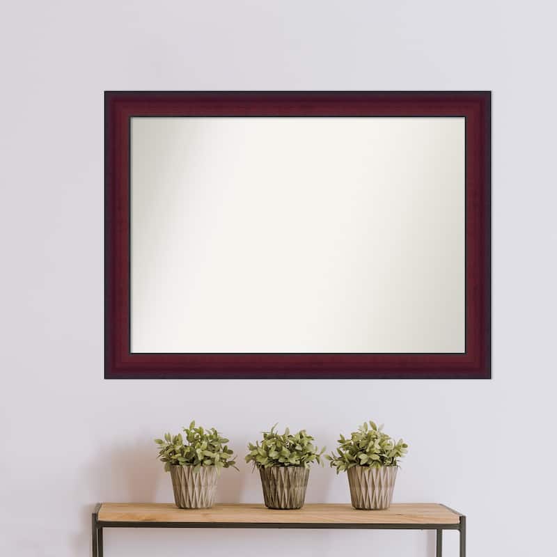 Canterbury Cherry Non-Beveled Wood Framed Wall Mirror - Canterbury Cherry
