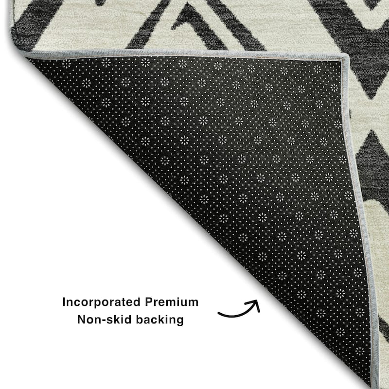 Premium Washable Super Soft Modern Diamond Mayfield Rug