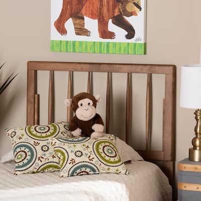 Valin Contemporary Ash Walnut Finished Wood Headboard
