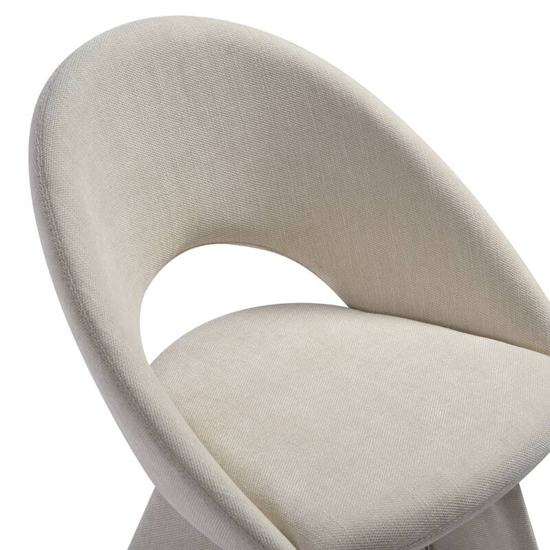 Angelina Modern Curved Back Forest Green Upholstered Dining Chair - Set of 2