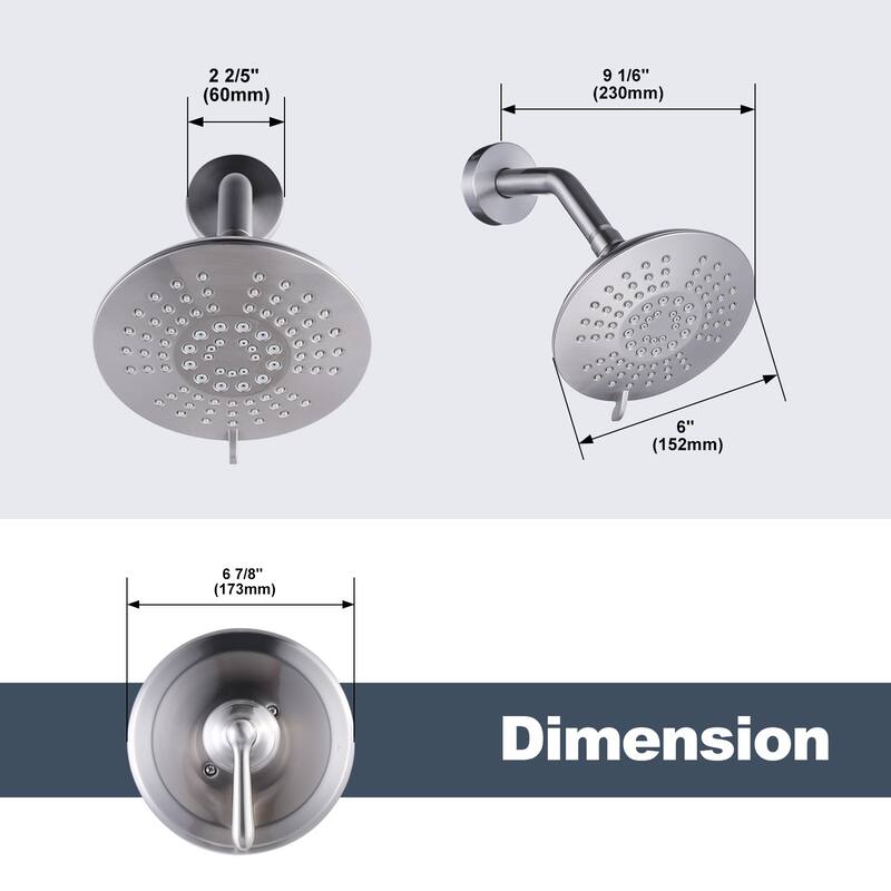 WOWOW Single Handle 5-Spray Shower Faucet with Valve