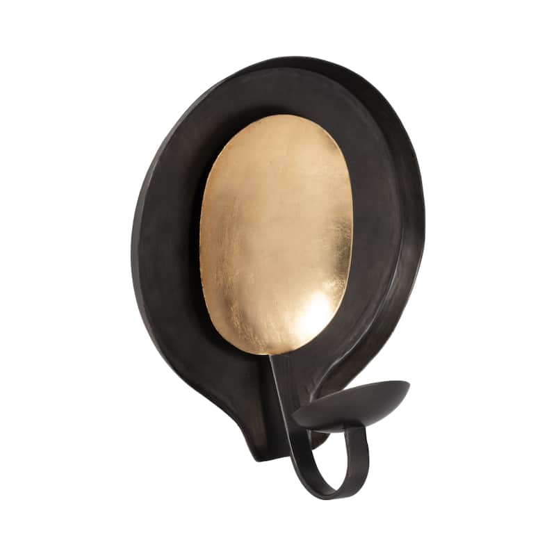 Sagebrook Home Black/Gold Metal Round Votive Holder
