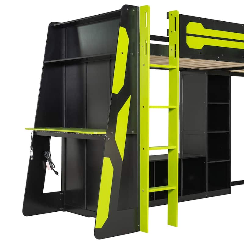 Esports Bed Gaming Loft Bed for PS PC Gamers Gaming Room
