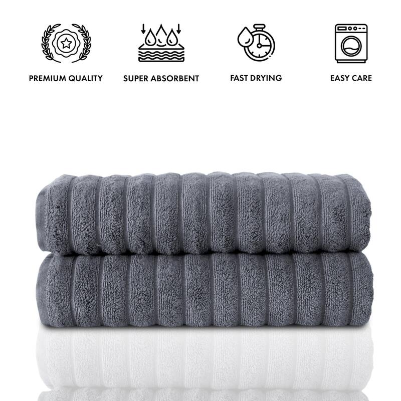 Brampton Premium Turkish Cotton 2 Piece Bath Towels Set Heavyweight