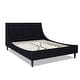 preview thumbnail 49 of 202, Aspen Mid-Century Modern Performance Fabric Low Profile Upholstered Platform Bed