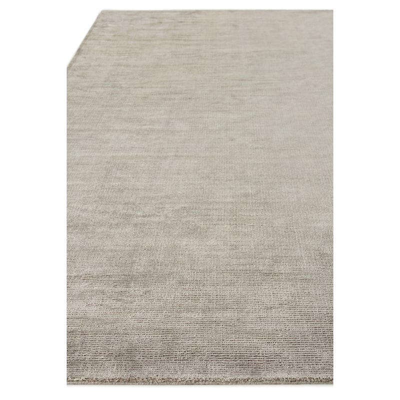 EXQUISITE RUGS Duo Hand-loomed Wool/Bamboo Silk Grey/White Area Rug.
