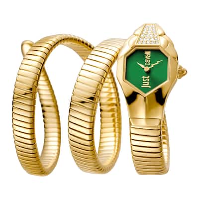Just Cavalli Women's Glam Snake Green Dial Watch - JC1L022M0065 - 6 (36)