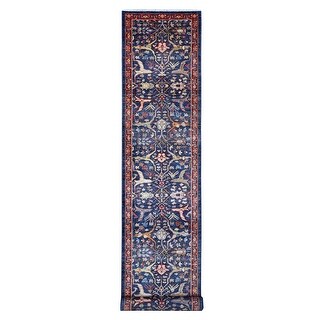 Shahbanu Rugs Star Blue Pure Wool Aryana Collection Hand Knotted Bidjar ...