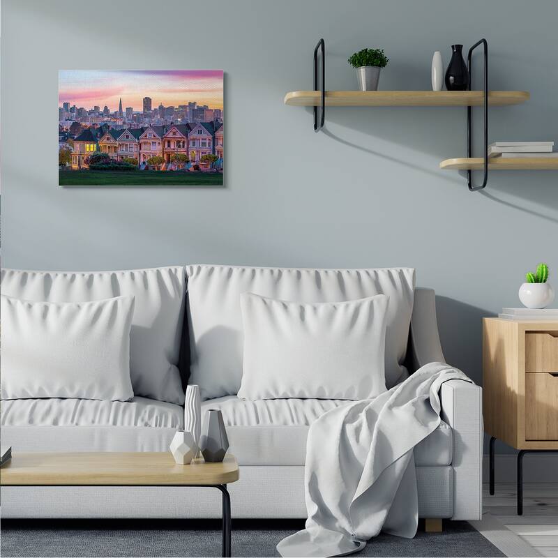 Stupell San Francisco California Sunset Cityscape Architecture Canvas Wall Art Design By Dave Gordon