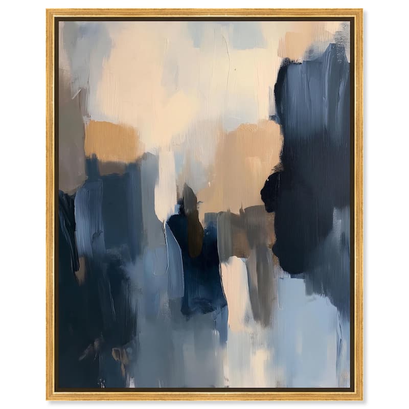 Navy Beige I Canvas by Art Remedy - 20" x 24" - Gold