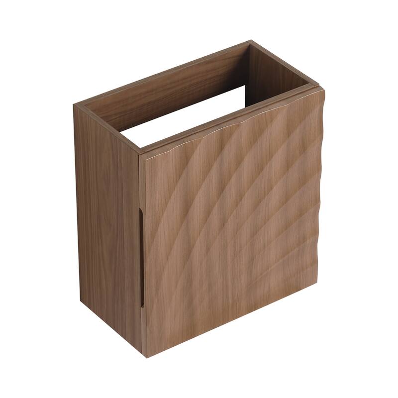 GDFStudio - Helsinki 18.5" Modern Wall-Mounted Bathroom Vanity Set with Resin Sink, Soft Closing Door & Antirust Hardware