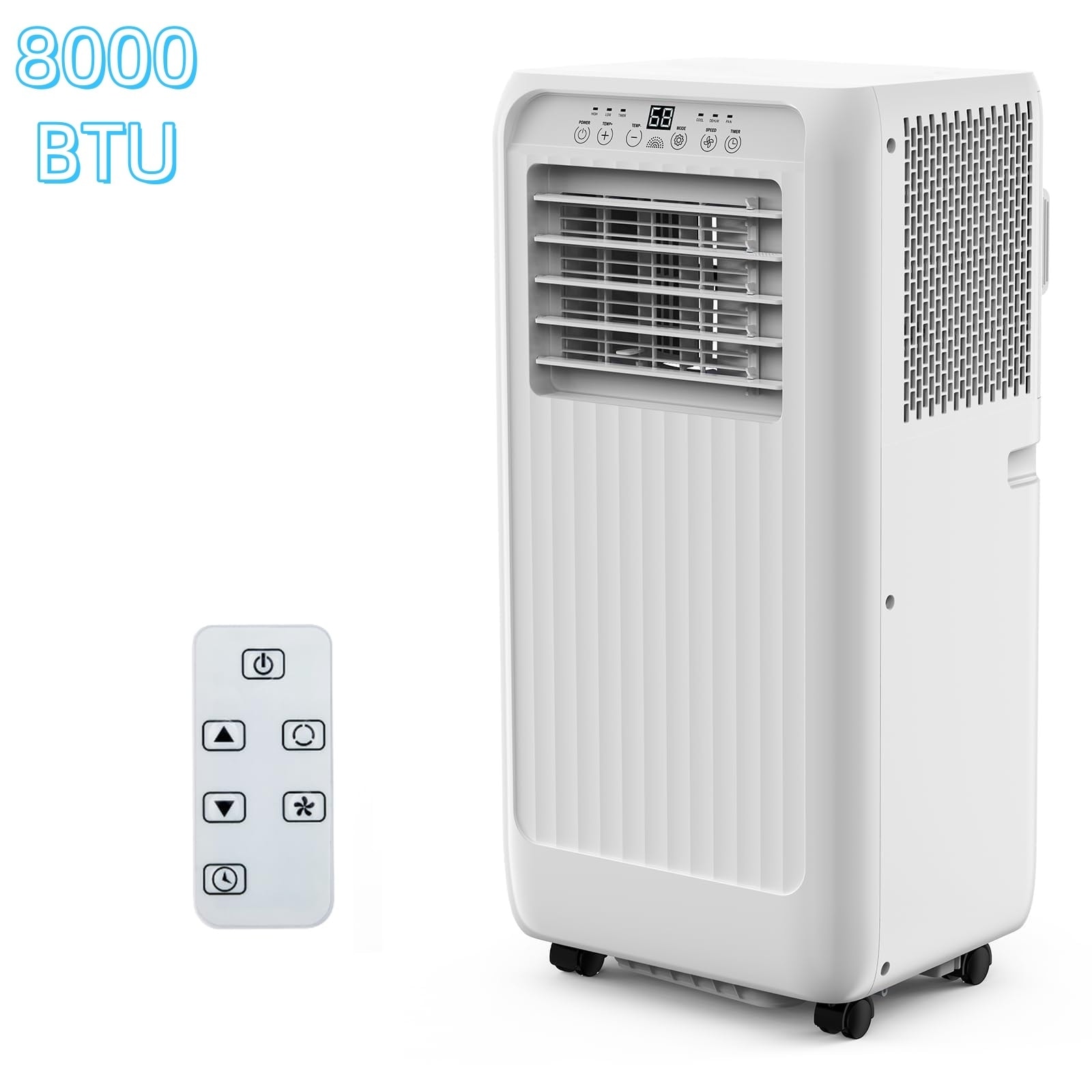 8000 BTU Portable Air Conditioner - Remote Control & Window Kit