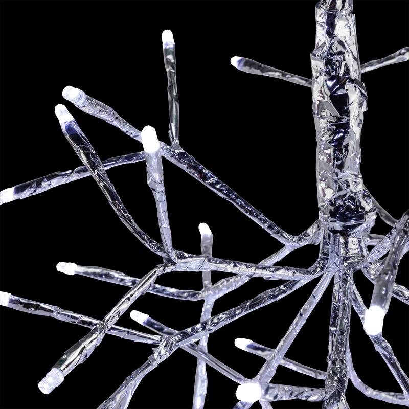 Alpine Corporation 10"H Indoor Christmas Snowflake Ornament with LED Lights