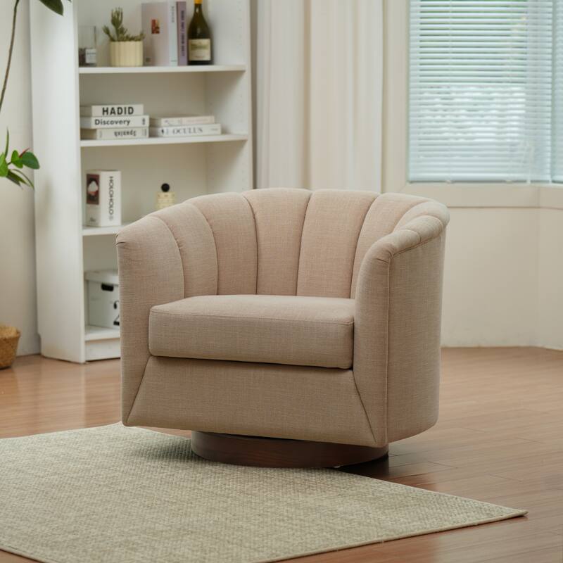 Fabric 360°Swivel Accent Chair