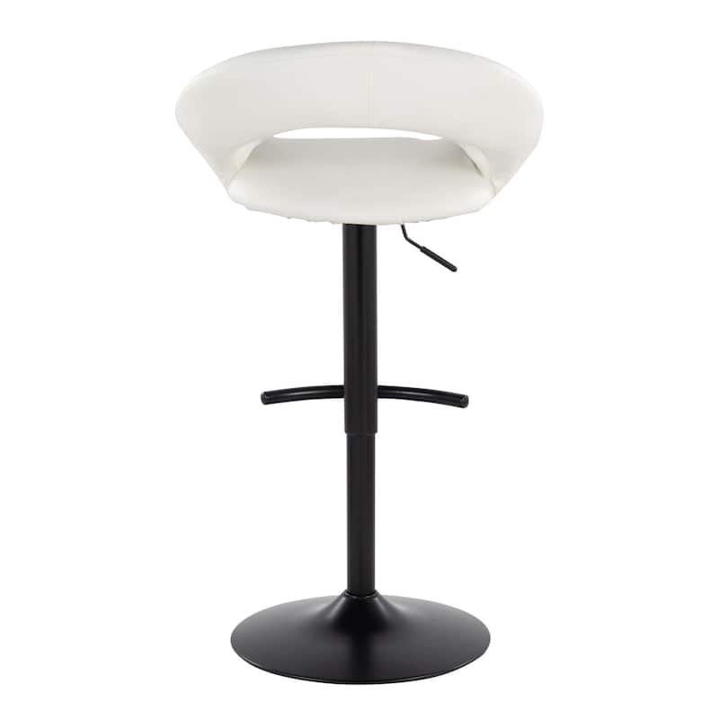 Silver Orchid Poppy Adjustable Bar Stool with Rounded T Footrest (Set of 2)
