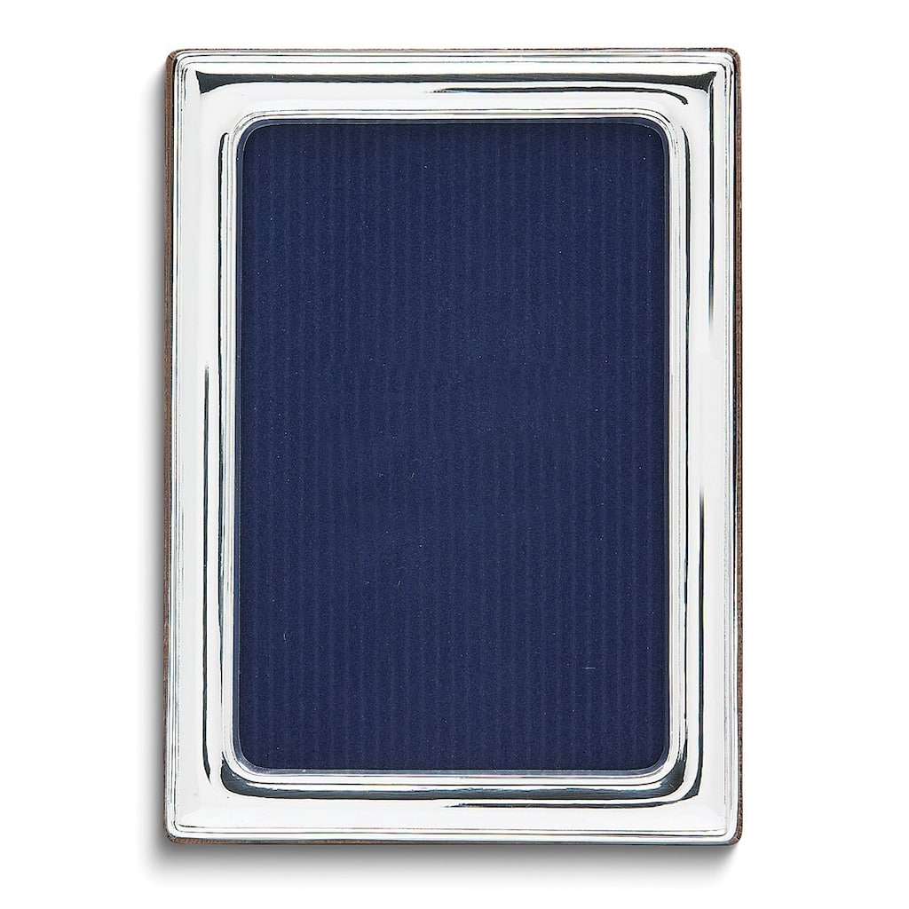 Curata 925 Sterling Silver Tarnish Resistant 7.5x9.5 Photo Frame with Finished Wood Back