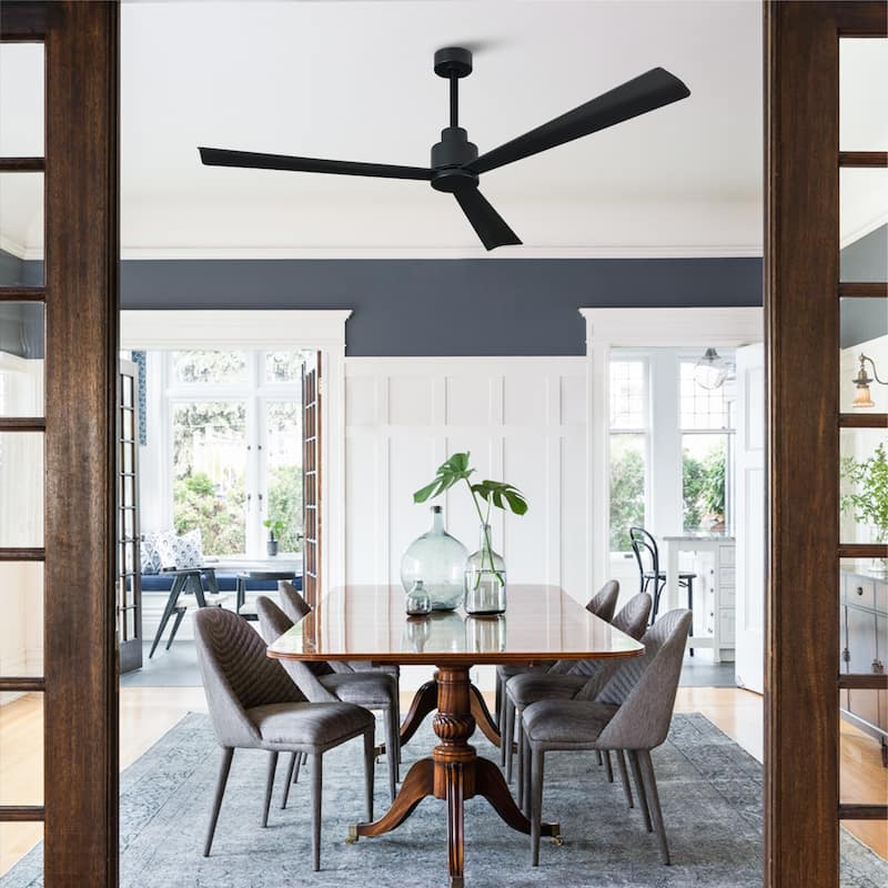 52-inch Modern Indoor Outdoor 6-Speed Reversible Ceiling Fan with Remote