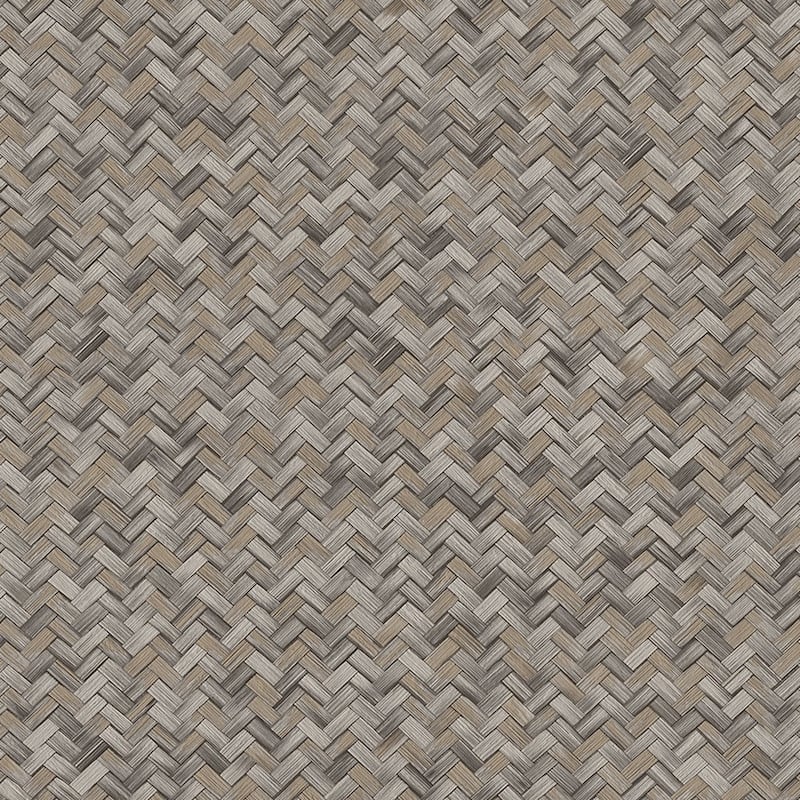 Braided Geometric Pattern Jute Basket Weave Chevron Wallpaper