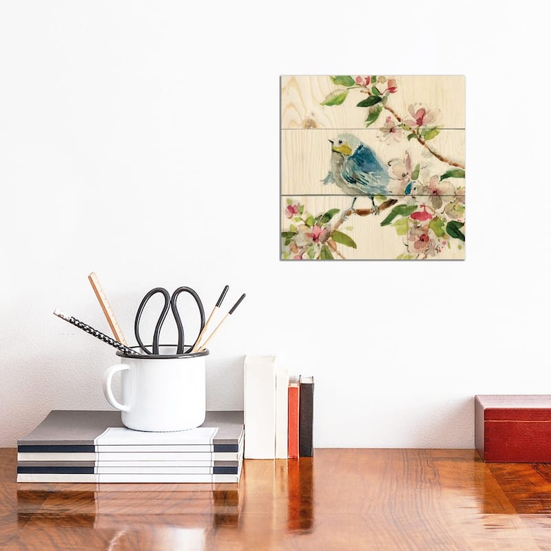 iCanvas "Birds and Blossoms II" by Carol Robinson Canvas Print - 12x12x1.5