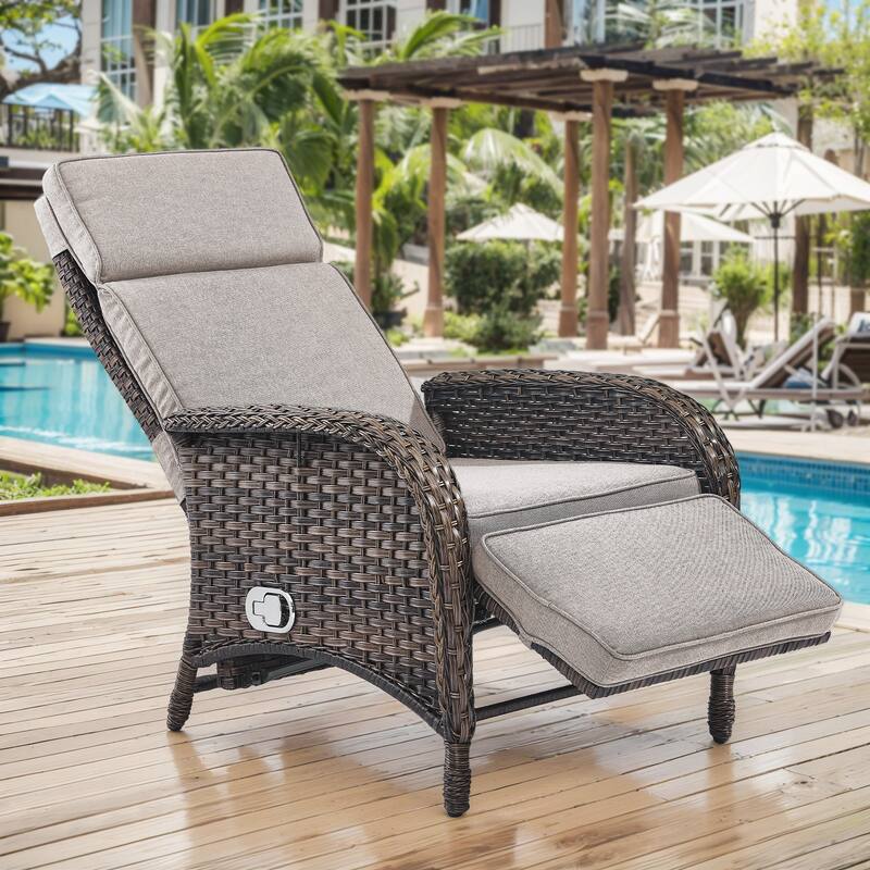 Outdoor Chaise Lounge Chair Adjustable 6-Position